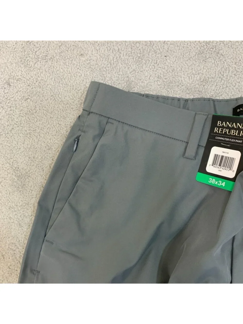 NWT Banana Republic Men's 38x34 Gray Commuter Flex Tech Pants